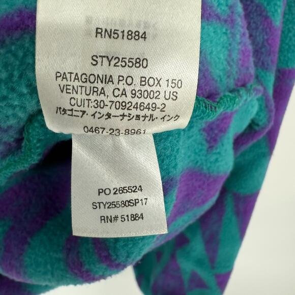 Patagonia Lightweight Synchilla Snap-T Pullover Men 2XL Green Purple Aztec 25580 - Picture 11 of 11